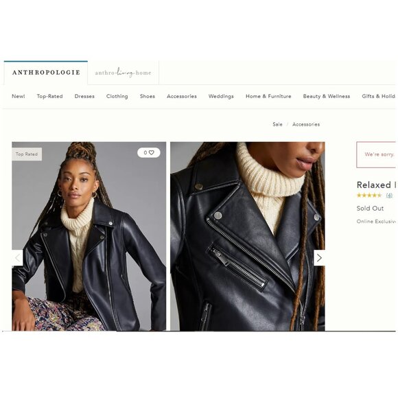 Anthropologie Avec Les Filles Faux Moto Jacket - Picture 9 of 11